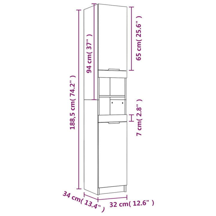 5-Tlg. Badmöbel-Set Holzwerkstoff