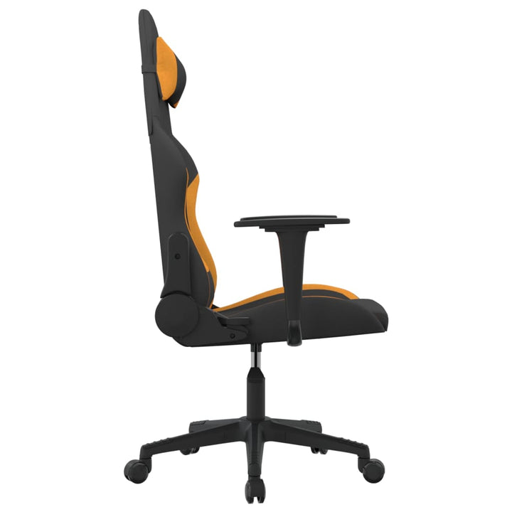 Gaming-Stuhl Mit Massagefunktion Schwarz Und Orange Stoff