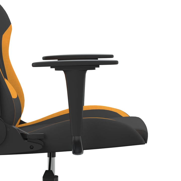 Gaming-Stuhl Mit Massagefunktion Schwarz Und Orange Stoff