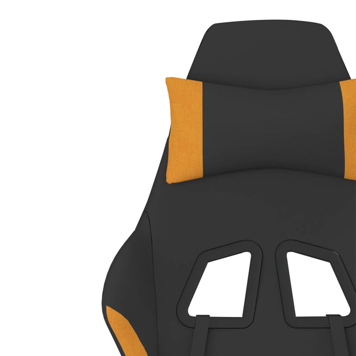 Gaming-Stuhl Mit Massagefunktion Schwarz Und Orange Stoff