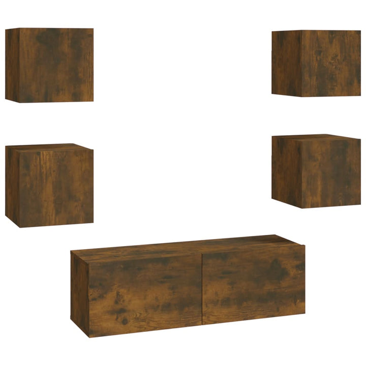 Tv-Wandschrank-Set Holzwerkstoff