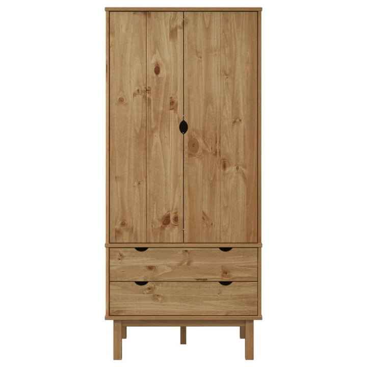 Kleiderschrank Otta 76,5X53X172 Cm Massivholz Kiefer