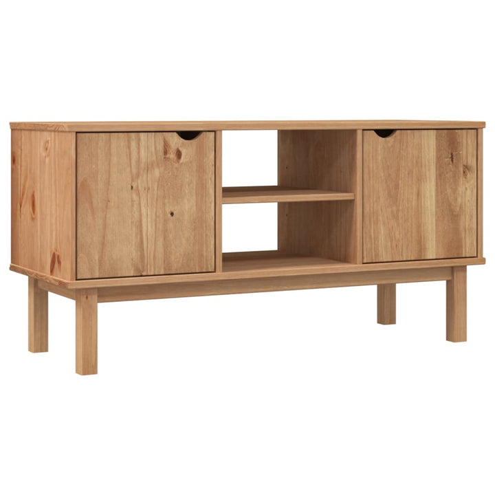 Tv-Schrank Otta 113,5X43X57 Cm Massivholz Kiefer