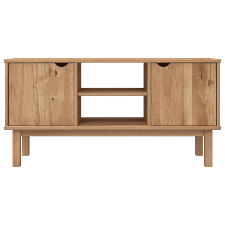 Tv-Schrank Otta 113,5X43X57 Cm Massivholz Kiefer