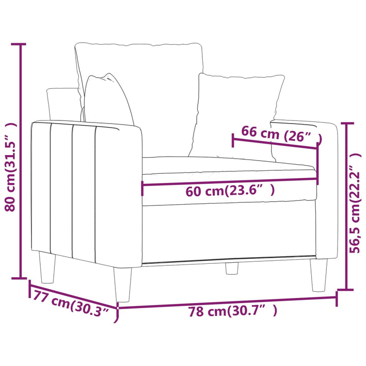 Sessel 60 Cm Samt