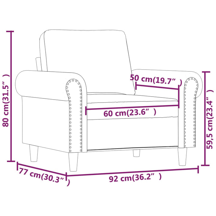 Sessel 60 Cm Samt