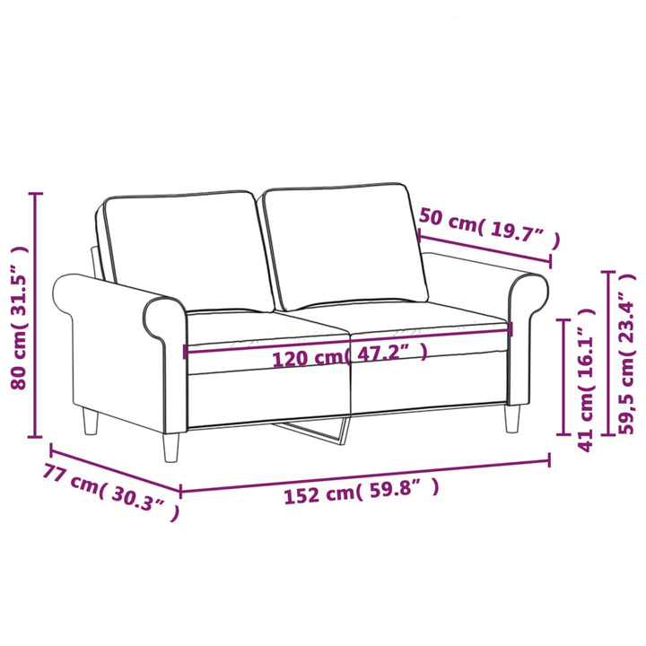 2-Sitzer-Sofa 120 Cm Stoff