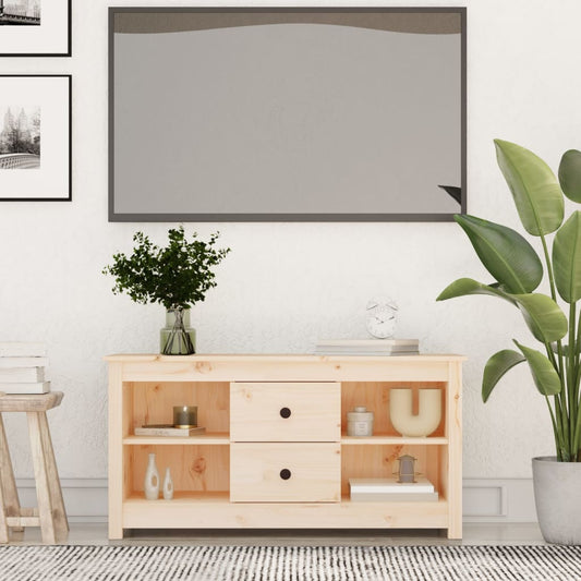 Tv-Schrank 103X36,5X52 Cm Massivholz Kiefer