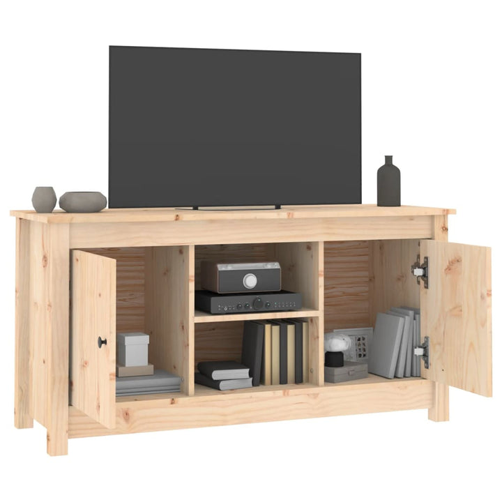 Tv-Schrank 103X36,5X52 Cm Massivholz Kiefer