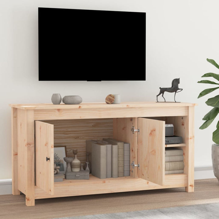 Tv-Schrank 103X36,5X52 Cm Massivholz Kiefer