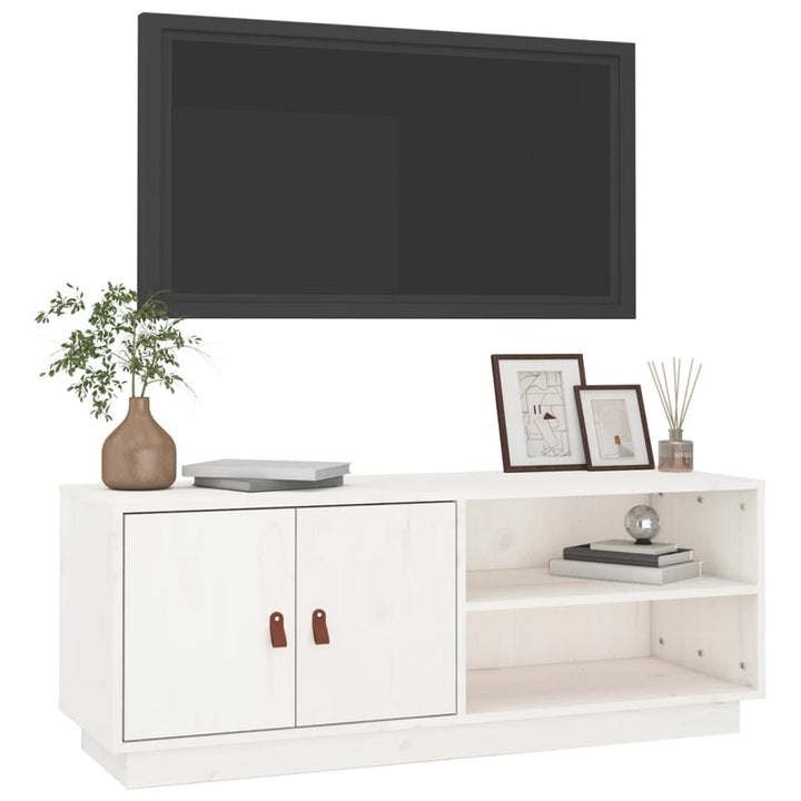 Tv-Schrank 105X34X40 Cm Massivholz Kiefer