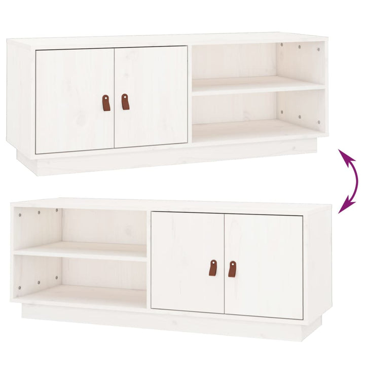 Tv-Schrank 105X34X40 Cm Massivholz Kiefer