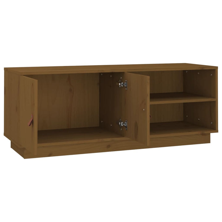 Tv-Schrank 105X34X40 Cm Massivholz Kiefer