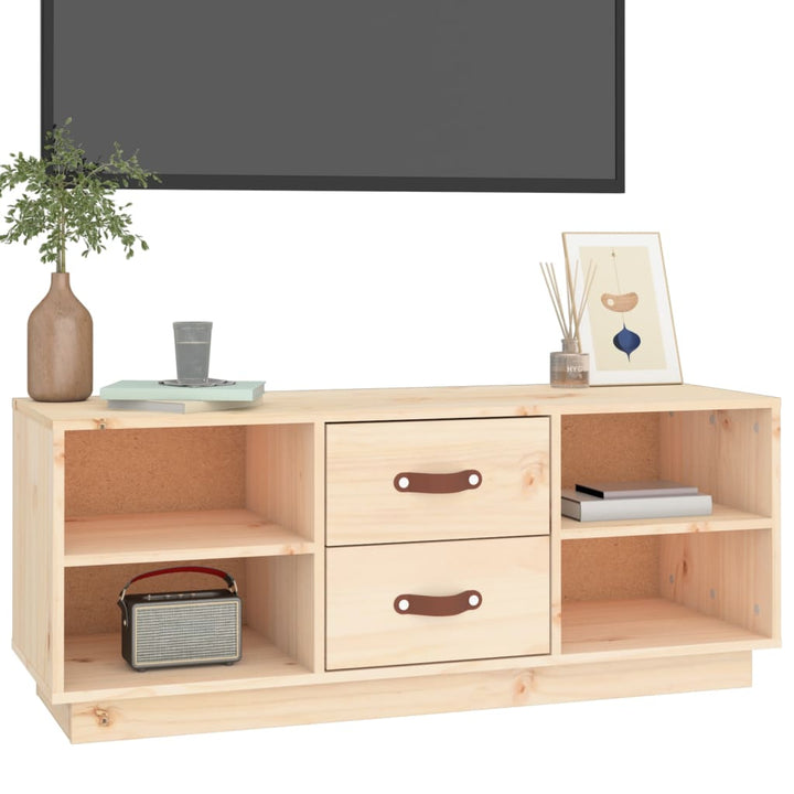 Tv-Schrank 100X34X40 Cm Massivholz Kiefer