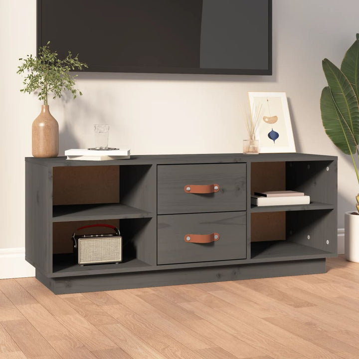 Tv-Schrank 100X34X40 Cm Massivholz Kiefer