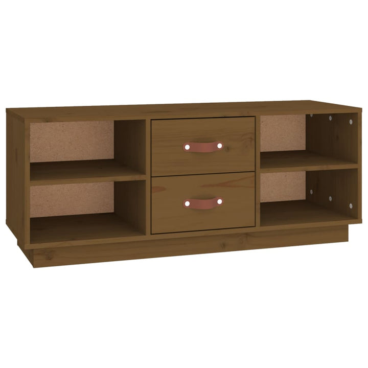 Tv-Schrank 100X34X40 Cm Massivholz Kiefer