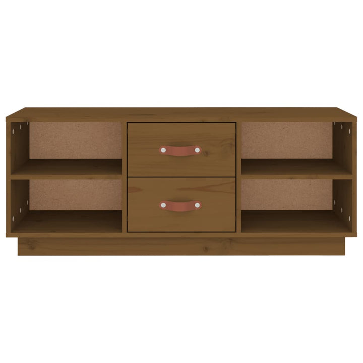 Tv-Schrank 100X34X40 Cm Massivholz Kiefer