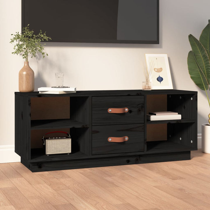 Tv-Schrank 100X34X40 Cm Massivholz Kiefer