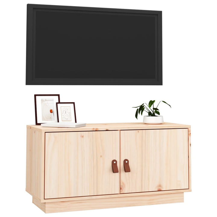 Tv-Schrank 80X34X40 Cm Massivholz Kiefer