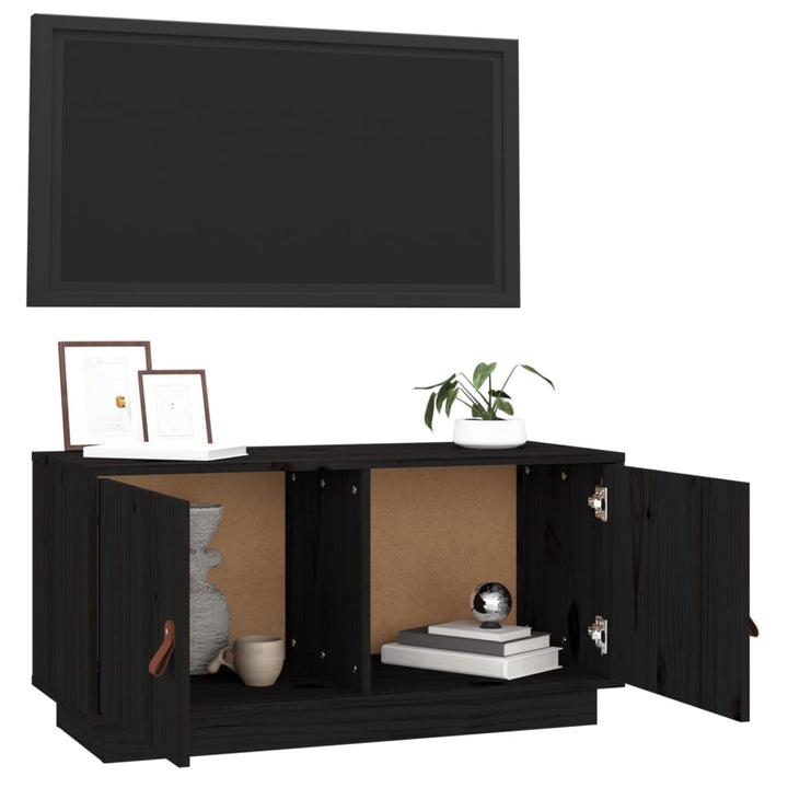 Tv-Schrank 80X34X40 Cm Massivholz Kiefer