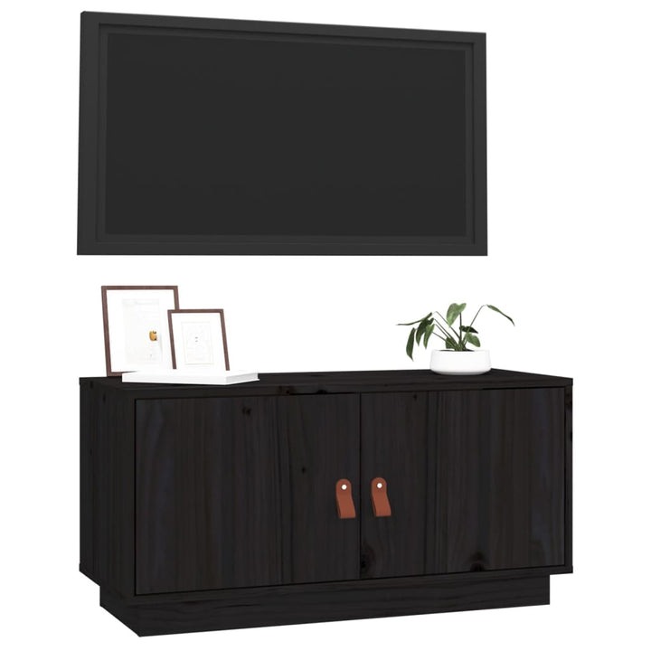 Tv-Schrank 80X34X40 Cm Massivholz Kiefer