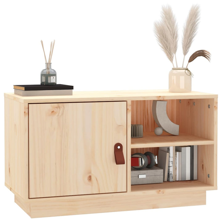 Tv-Schrank 70X34X40 Cm Massivholz Kiefer