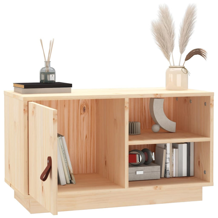 Tv-Schrank 70X34X40 Cm Massivholz Kiefer