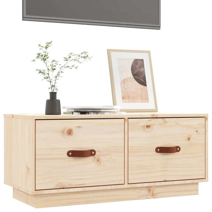 Tv-Schrank 80X34X35 Cm Massivholz Kiefer