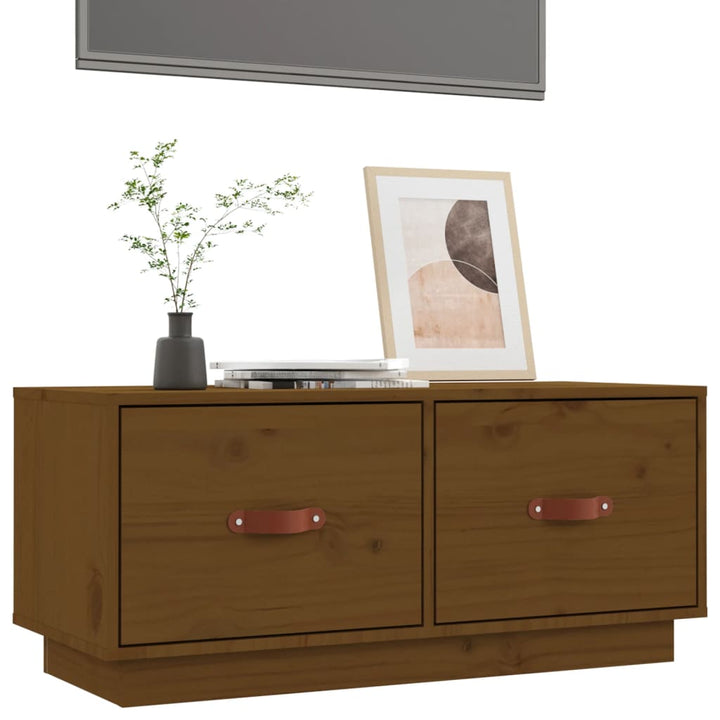 Tv-Schrank 80X34X35 Cm Massivholz Kiefer