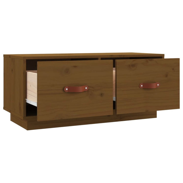 Tv-Schrank 80X34X35 Cm Massivholz Kiefer