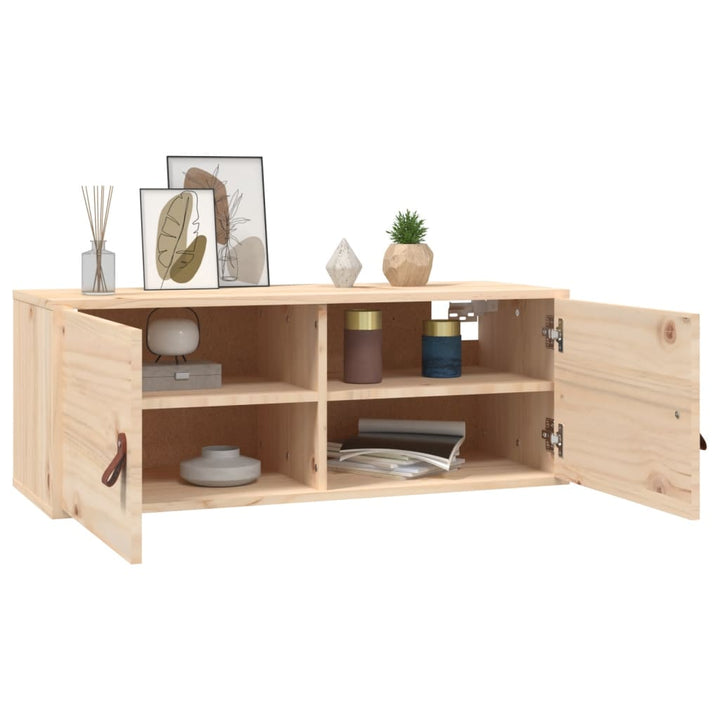 Wandschrank 80X30X30 Cm Massivholz Kiefer