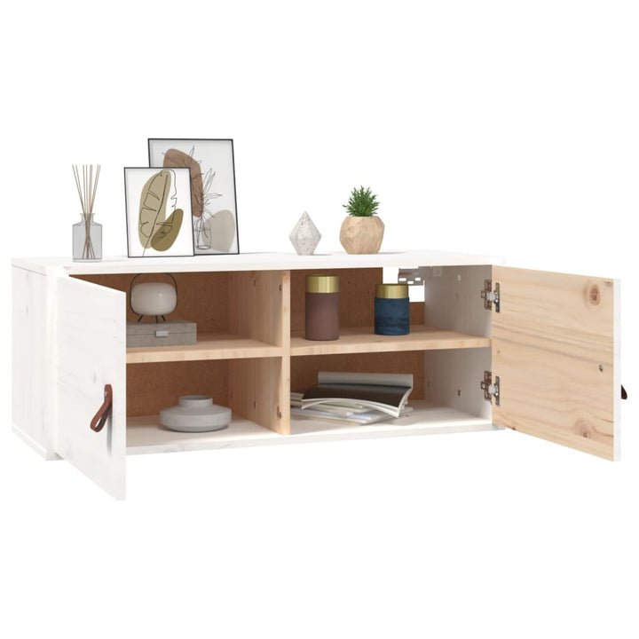 Wandschrank 80X30X30 Cm Massivholz Kiefer