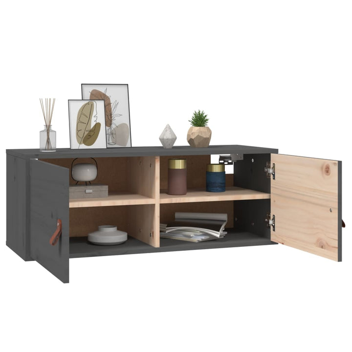 Wandschrank 80X30X30 Cm Massivholz Kiefer