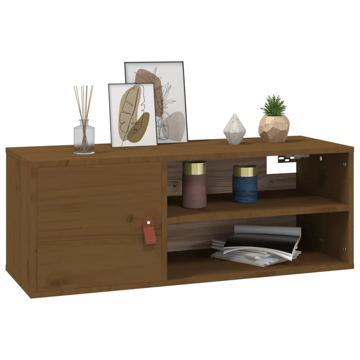 Wandschrank 80X30X30 Cm Massivholz Kiefer