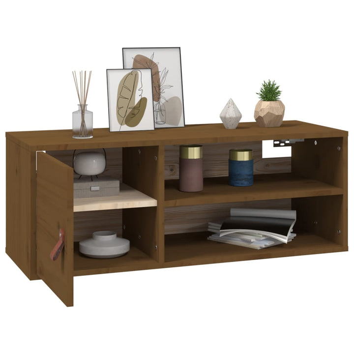 Wandschrank 80X30X30 Cm Massivholz Kiefer