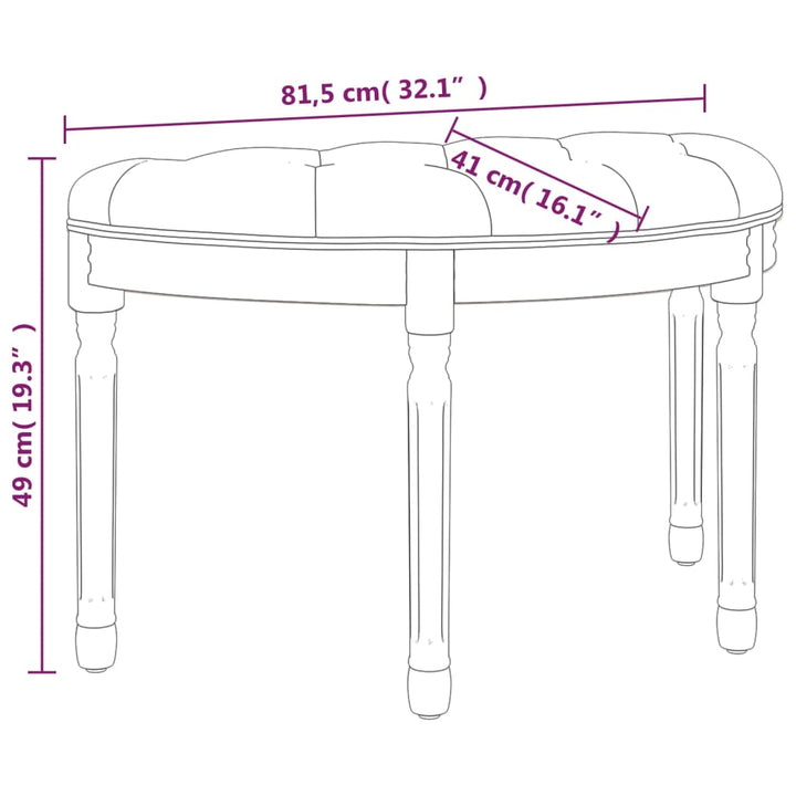 Sitzbank 81,5X41X49 Cm Samt