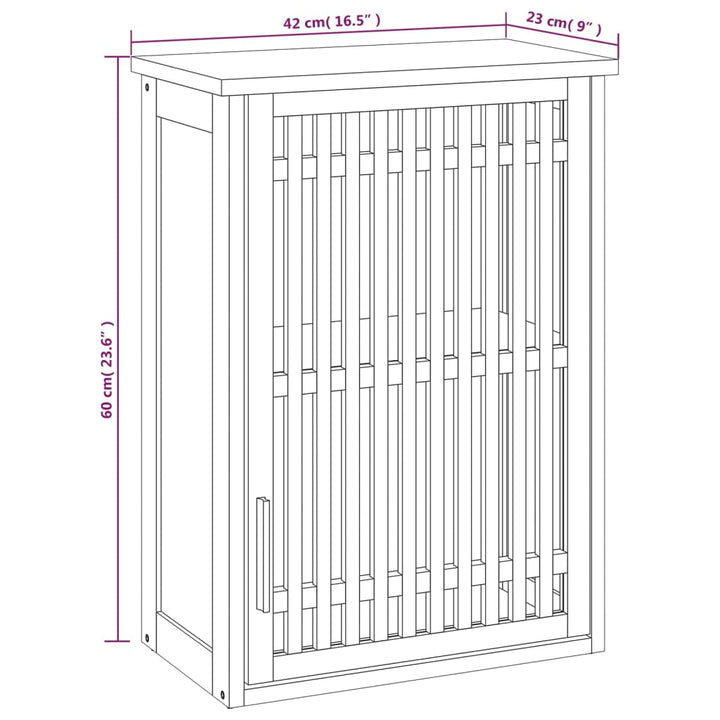 Wand-Badschrank Massivholz Nussbaum