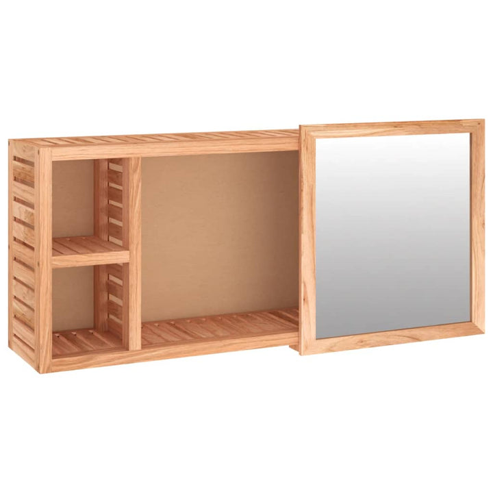 Spiegelschrank 80X17X34 Cm Massivholz Nussbaum