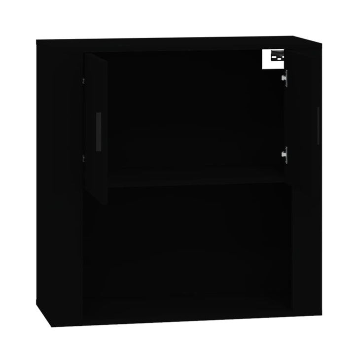 Wandschrank Schwarz 80X33X80 Cm Holzwerkstoff