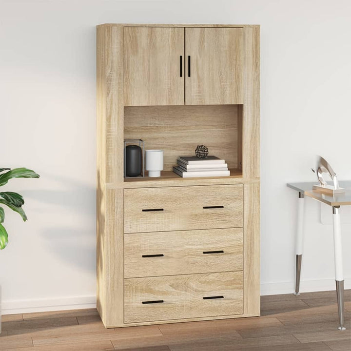 Wandschrank Sonoma-Eiche 80X33X80 Cm Holzwerkstoff