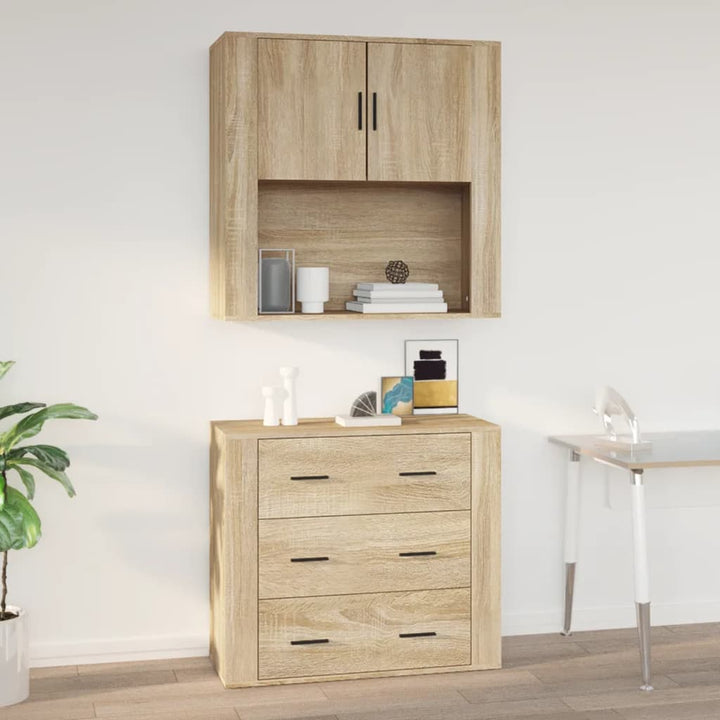 Wandschrank Sonoma-Eiche 80X33X80 Cm Holzwerkstoff