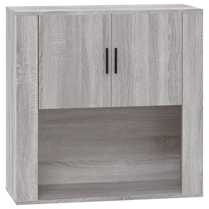 Wandschrank Grau Sonoma 80X33X80 Cm Holzwerkstoff