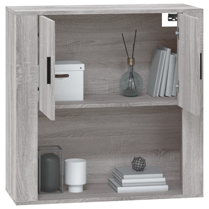 Wandschrank Grau Sonoma 80X33X80 Cm Holzwerkstoff