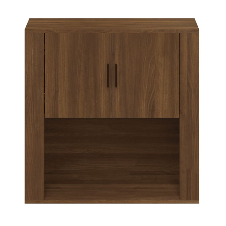 Wandschrank Braun Eichen-Optik 80X33X80 Cm Holzwerkstoff