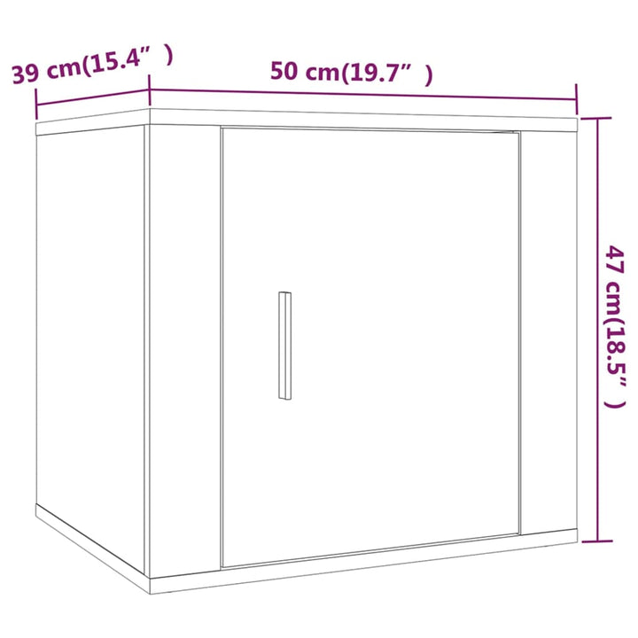 Nachttisch Braun Eichen-Optik 50X39X47 Cm