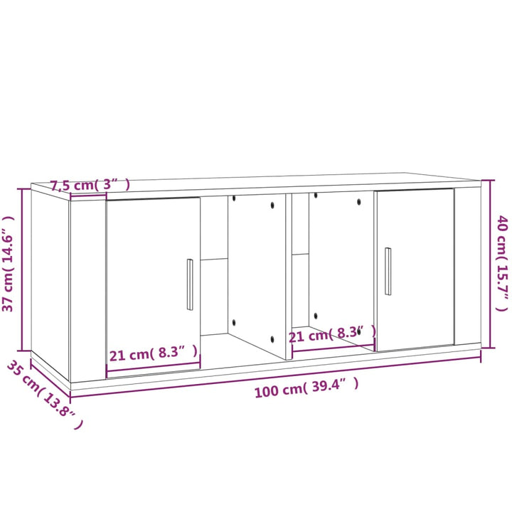 Tv-Schrank 100X35X40 Cm Holzwerkstoff