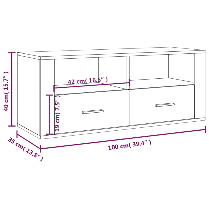 Tv-Schrank 100X35X40 Cm Holzwerkstoff