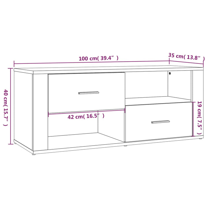 Tv-Schrank 100X35X40 Cm Holzwerkstoff