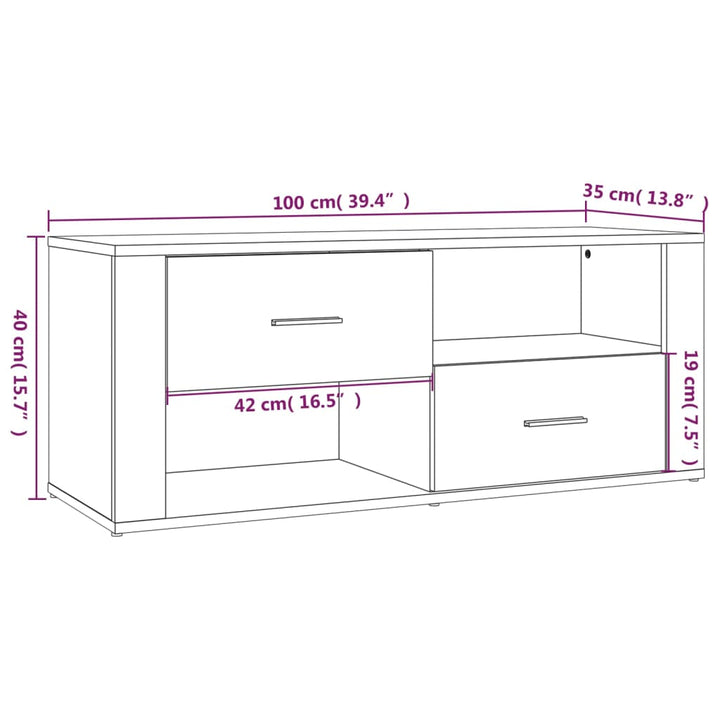 Tv-Schrank 100X35X40 Cm Holzwerkstoff