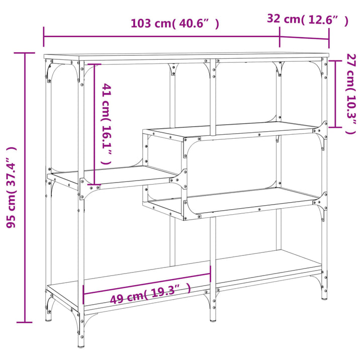 Konsolentisch 103X32X95 Cm Holzwerkstoff